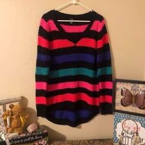 🌟B2G1🌟 Rue21 Multicolored Striped V-neck Sweater
